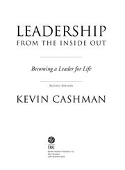 Cover of: Leadership From the Inside Out