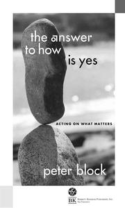 Cover of: The Answer to How Is Yes
