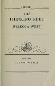 Cover of: The thinking reed. by Rebecca West