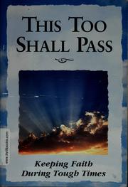 Cover of: This too shall pass by Margaret Anne Huffman