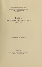 Cover of: Tizoc by Saville, Marshall Howard, Marshall H. Saville