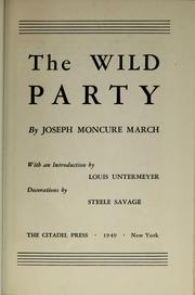 Cover of: The wild party by Joseph Moncure March