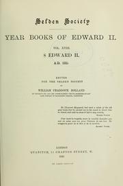 Cover of: Year books of Edward II : v. 18, 1315