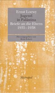 Cover of: Jugend in Palästina: Briefe an die Eltern 1935-1938