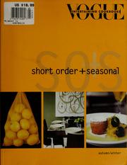 Cover of: Short order + seasonal autumn/winter