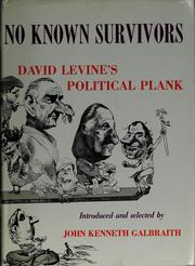 Cover of: No known survivors: David Levine's political plank.