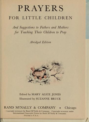 Prayers for little children by Mary Alice Jones
