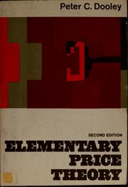 Cover of: Elementary price theory