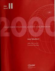Cover of: 2000 CFA Level II candidate readings by Institute of Chartered Financial Analysts