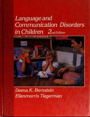 Cover of: Language and communication disorders in children by Deena K. Bernstein