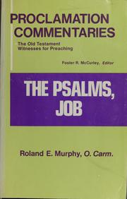Cover of: The Psalms, Job by Roland E. Murphy