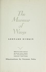 Cover of: The murmur of wings