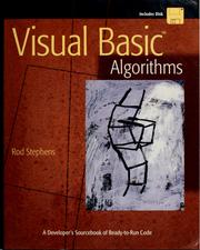 Cover of: Visual basic algorithms: a developer's sourcebook of ready-to-run code