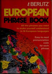 Cover of: European phrase book