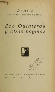 Los Quintero y otras páginas by Azorín