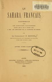 Le Sahara français by H. Bissuel