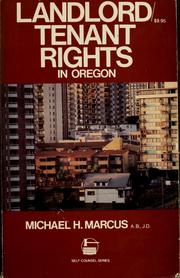 Cover of: Landlord/tenant rights in Oregon by Michael H. Marcus