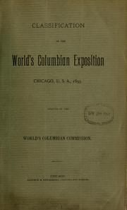 Cover of: Classification of the World's Columbian exposition