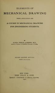 Cover of: Elements of mechanical drawing by Alpha Pierce Jamison