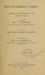 Cover of: The eucharistic Christ. by A. Tesnière