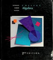 Cover of: College algebra by Michael Holtfrerich