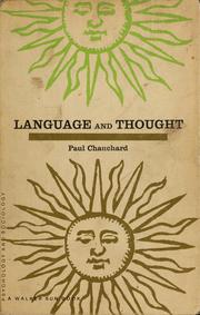 Cover of: Language and thought. by Chauchard, Paul