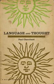 Cover of: Language and thought.