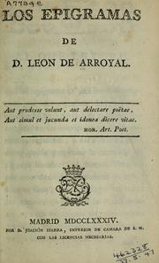 Cover of: Los epigramas by León de Arroyal