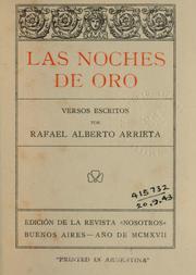 Cover of: Las noches de oro: versos