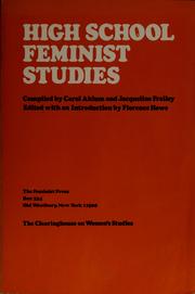 Cover of: High school feminist studies