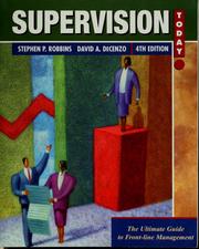 Cover of: Supervision today! by Stephen P. Robbins