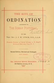 Cover of: Ritus ordinum minorum et majorum. English & Latin: juxta Pontificale Romanum