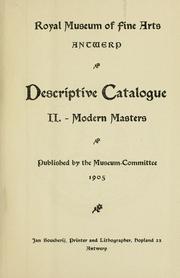 Cover of: Descriptive catalogue