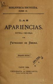 Cover of: Las apariencias by Patrocinio de Biedma