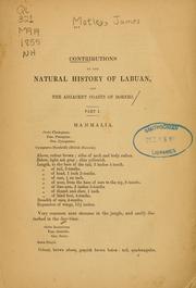 Cover of: Contributions to the natural history of Labuan, and the adjacent coasts of Borneo