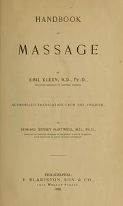 Cover of: Handbook of massage by Emil Kleen, Emil Kleen