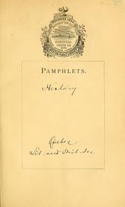 Recreations in history by Williams, James William Lord Bishop of the [Anglican] Diocese of Quebec