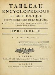 Cover of: Tableau encyclopédique et méthodique des trois règnes de la nature by Bonnaterre abbé