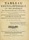 Cover of: Tableau encyclopédique et méthodique des trois règnes de la nature