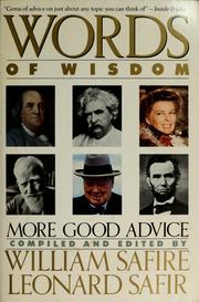 Cover of: Words of wisdom: more good advice