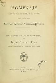 Cover of: Homenaje rendido por la ciudad de Sevilla by José Gestoso y Pérez