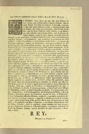 Cover of: Ley sobre os casamentos com as Indias, de 4 de Abril de 1755