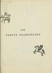 Cover of: The Temple Shakespeare / [with preface, glossary & etc. by Israel Gollancz] by 