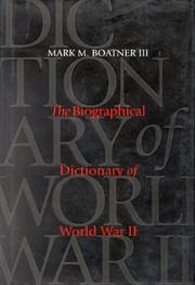 Cover of: Biographical dictionary of World War II