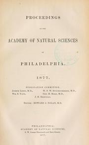 Cover of: Proceedings of the Academy of Natural Sciences of Philadelphia, Volume 29 by Academy of Natural Sciences of Philadelphia