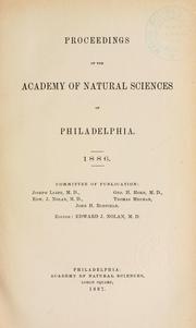 Cover of: Proceedings of the Academy of Natural Sciences of Philadelphia, Volume 38 by Academy of Natural Sciences of Philadelphia