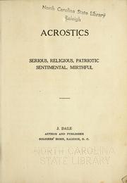 Cover of: Acrostics, serious, religious, sentimental, mirthful, etc