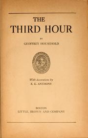 Cover of: The third hour by Geoffrey Household