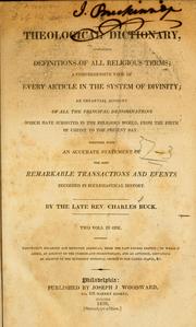 Cover of A theological dictionary by Charles Buck