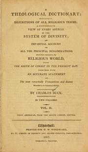 Cover of A theological dictionary by Charles Buck
